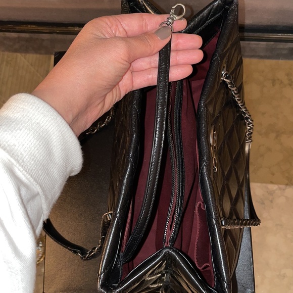 Chanel tote lamb skin quilted black bag - Picture 13 of 15